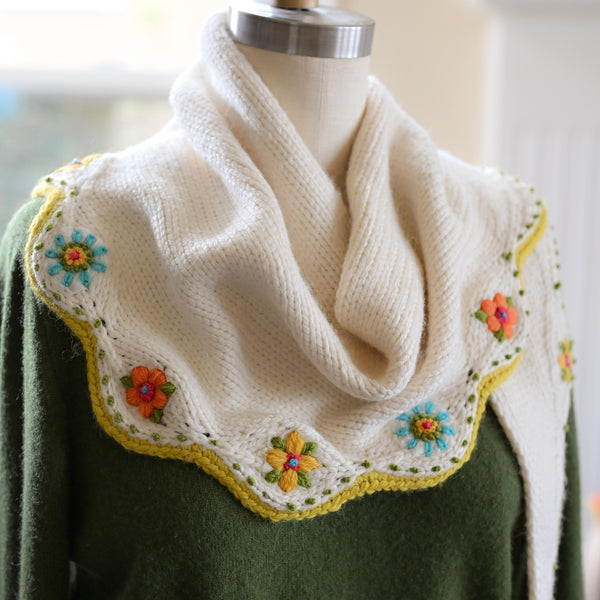 The Embroidered Scallopini: Flowers, French Knots & a Little Extra Joy
