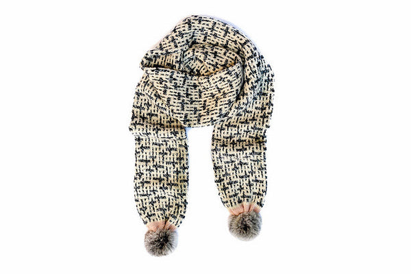 Scarf Plus Pom-Pom Equals Bliss! The New Ikat Scarf Kit