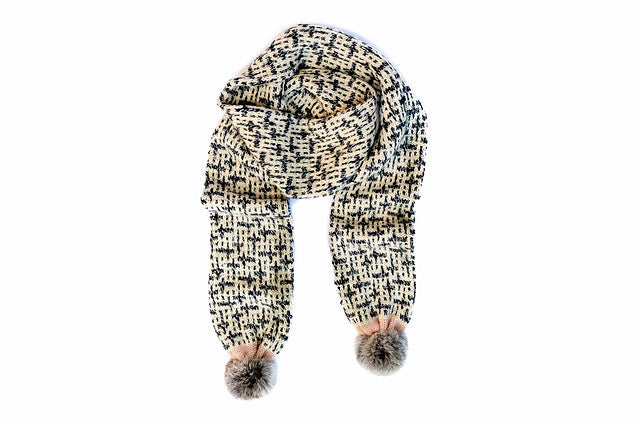 Scarf Plus Pom-Pom Equals Bliss! The New Ikat Scarf Kit