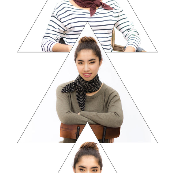 A new take on the knitted scarf