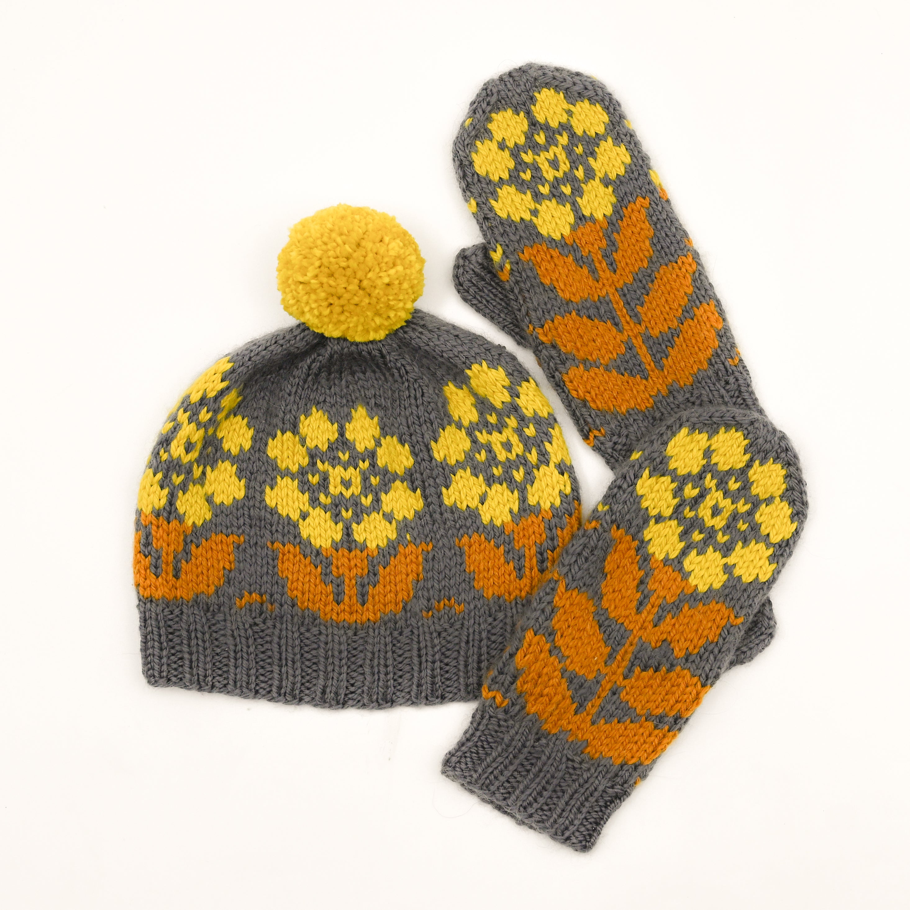 Tussie Mussie Hat & MIttens Knitting Kit