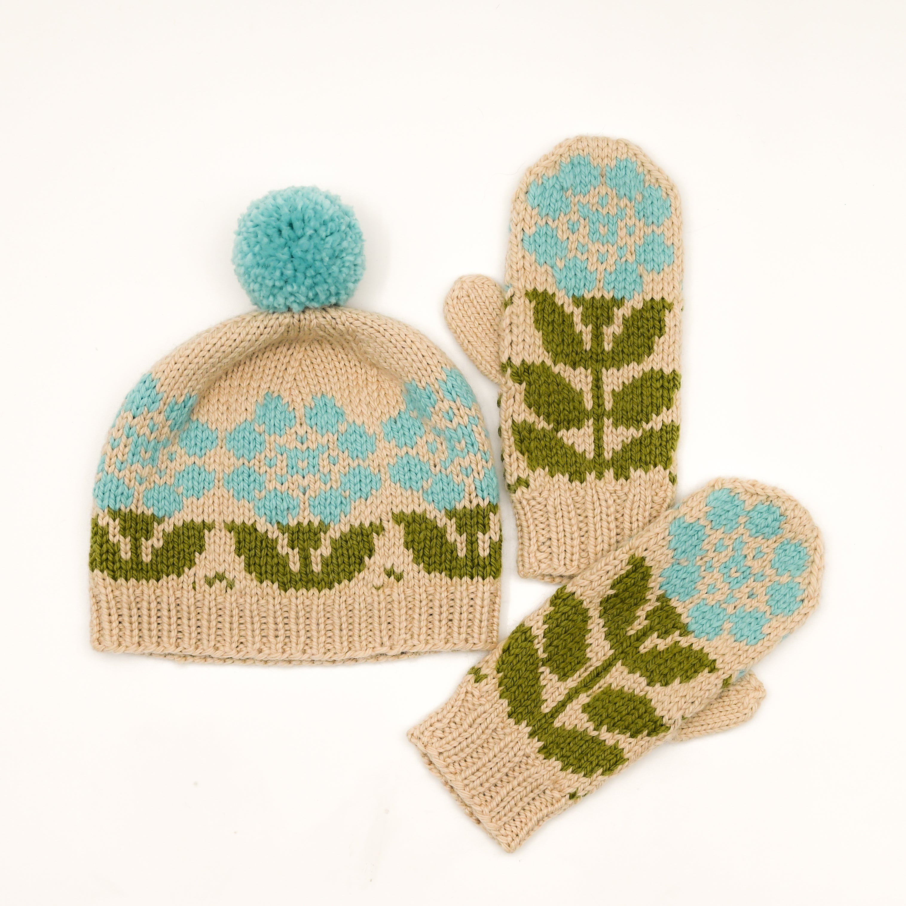 Tussie Mussie Hat & MIttens Knitting Kit