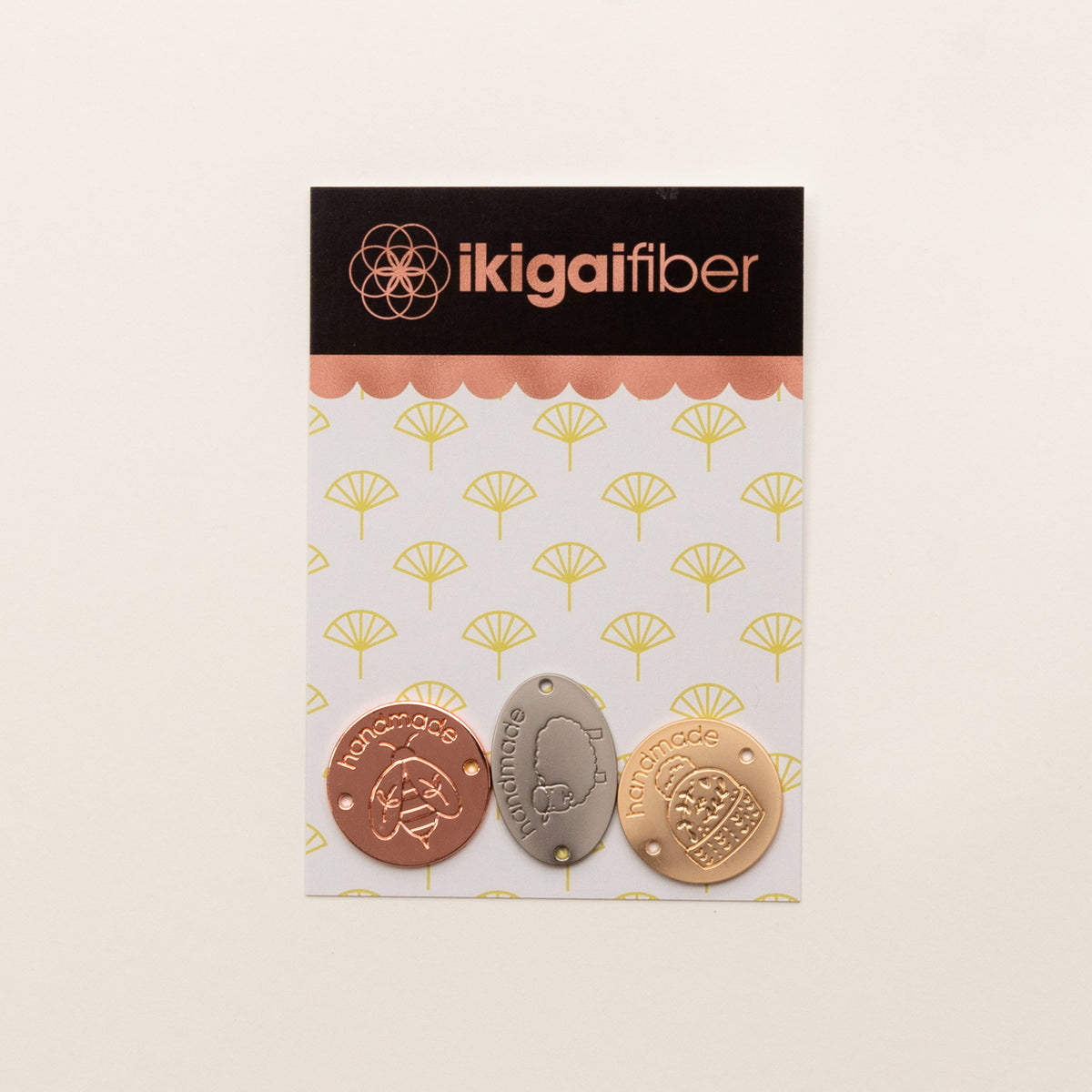 Wholesale Notions: Metal "Handmade" Tags (4 packs)