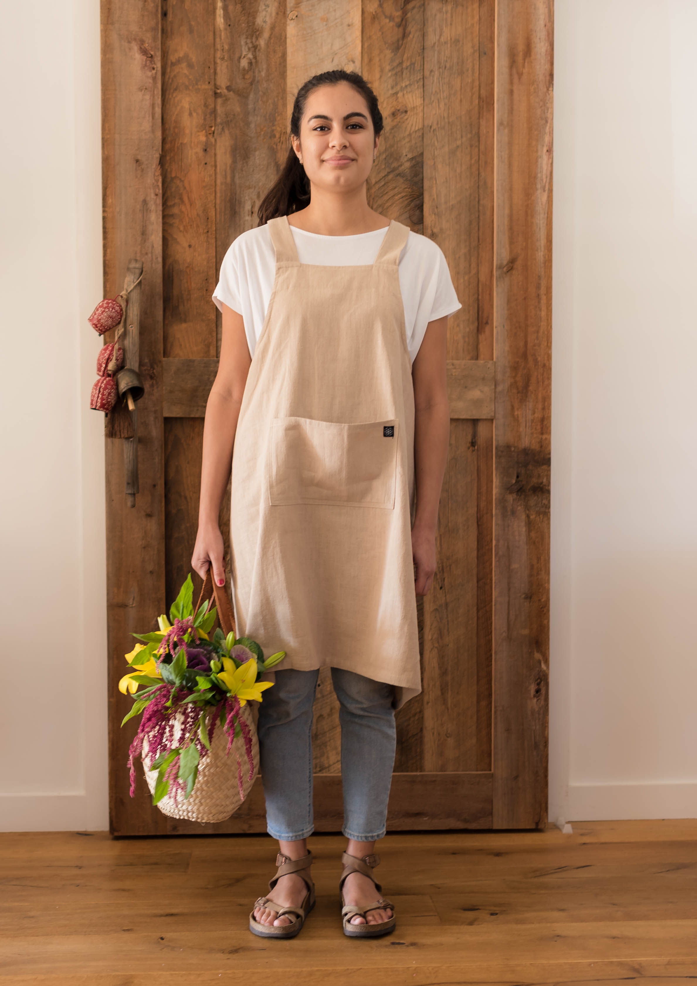 Apron - Linen Cross-back