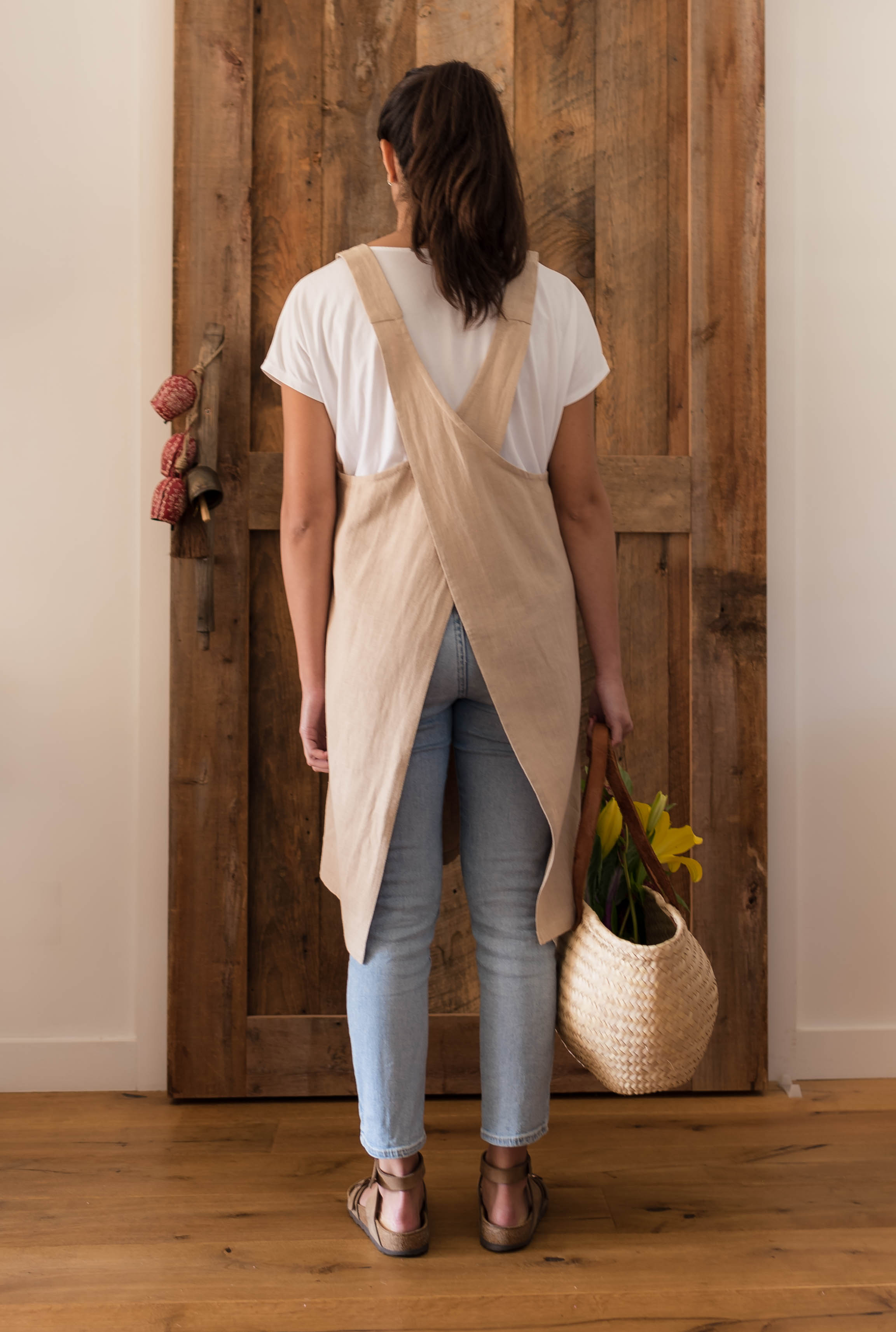 Apron - Linen Cross-back