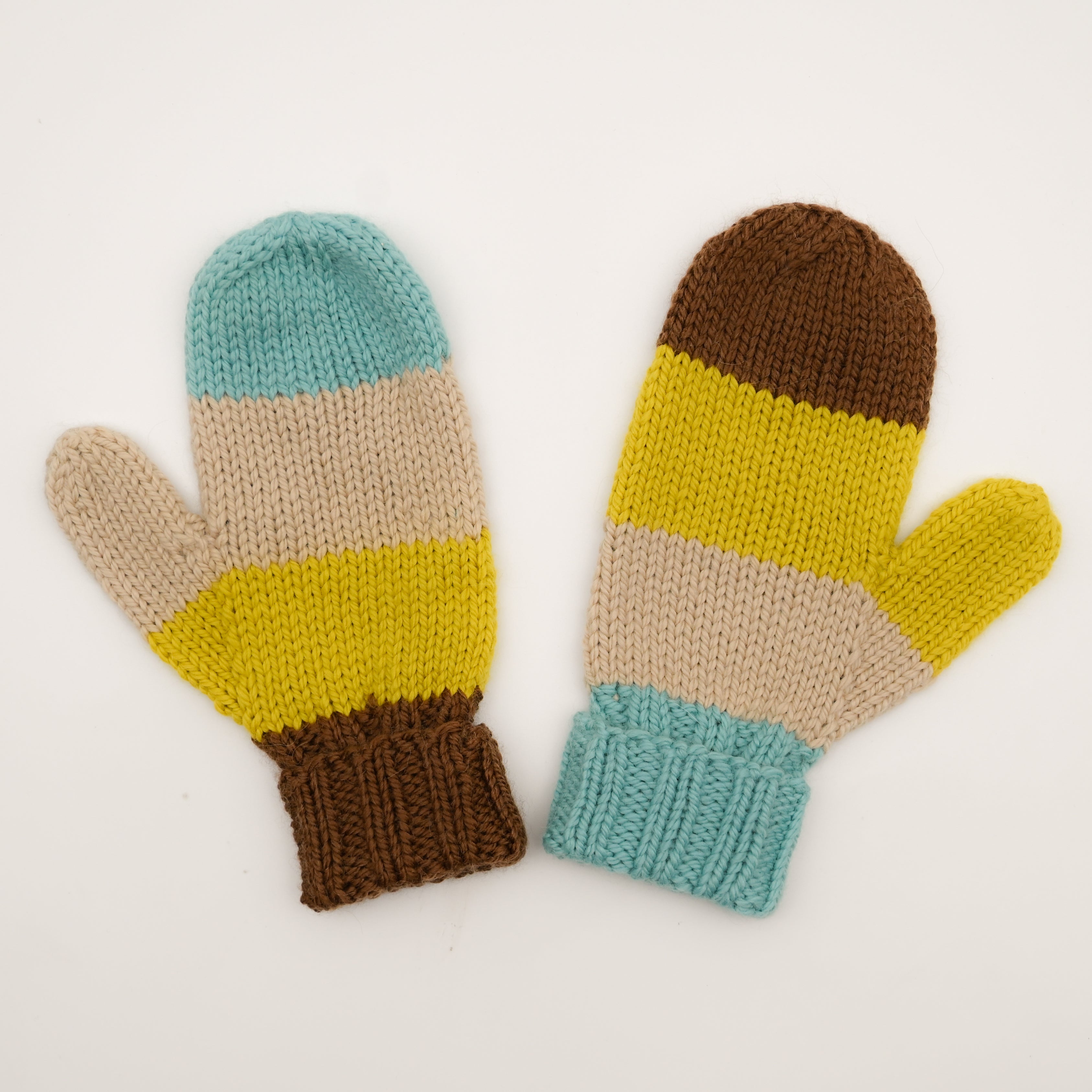 A. Opie Designs - Elements Colorblock Mittens Knitting Kit