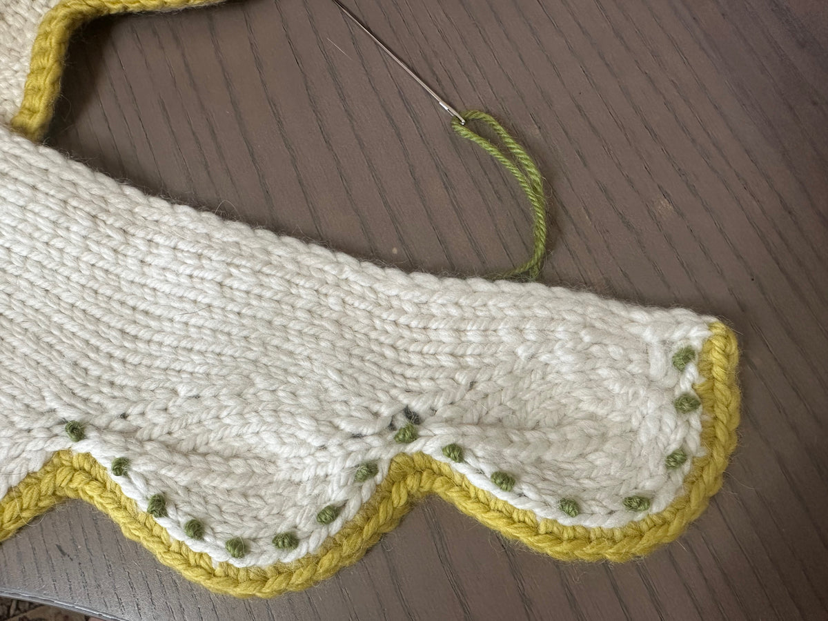 Scallopini Knitting Kit and Embroidery Bundle