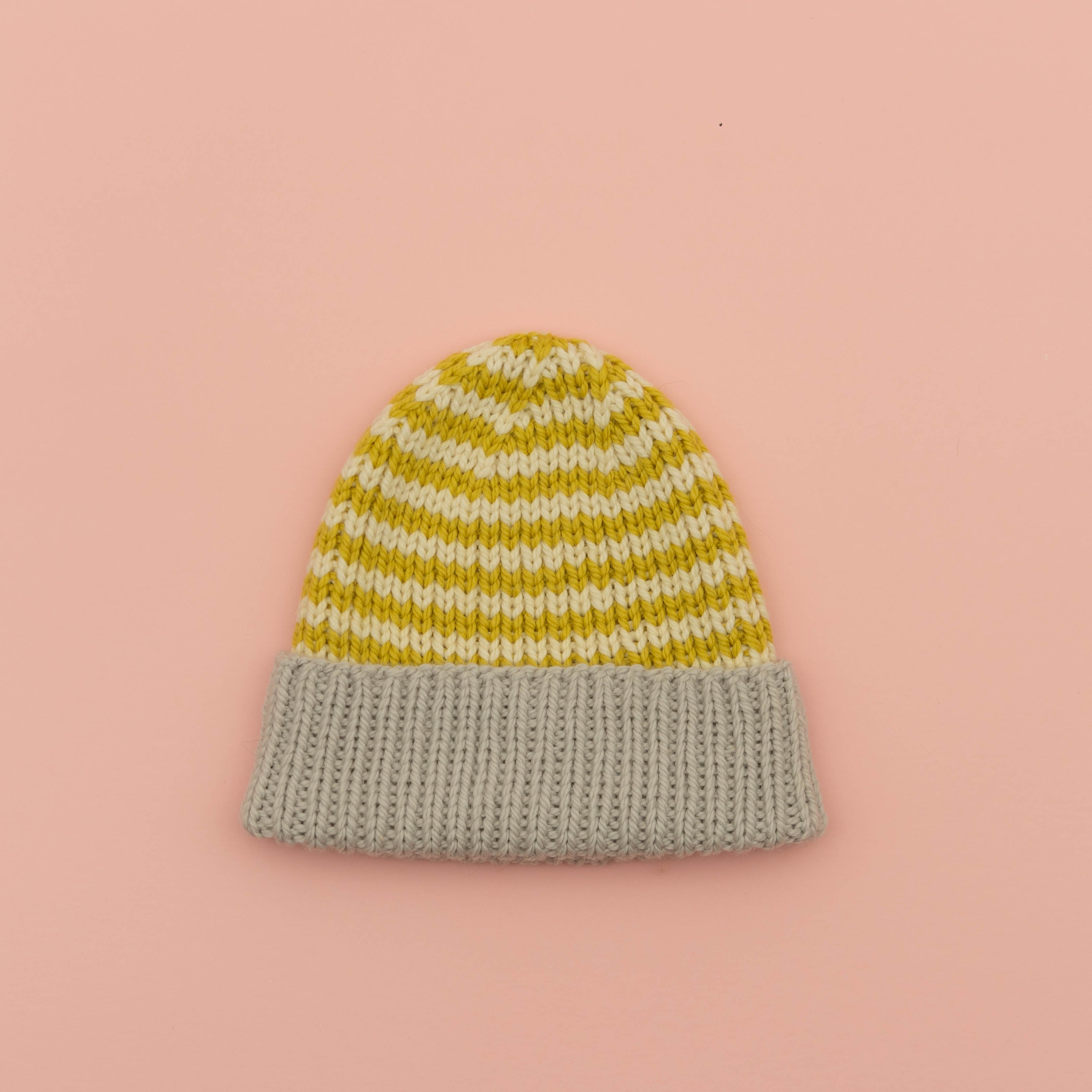 Striped Ribeanie Hat Knitting Kit