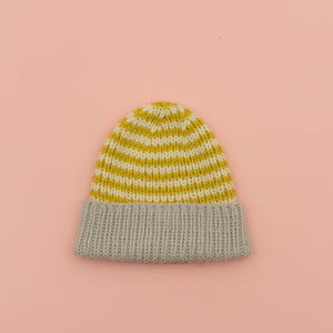 Striped Ribeanie Hat Knitting Kit