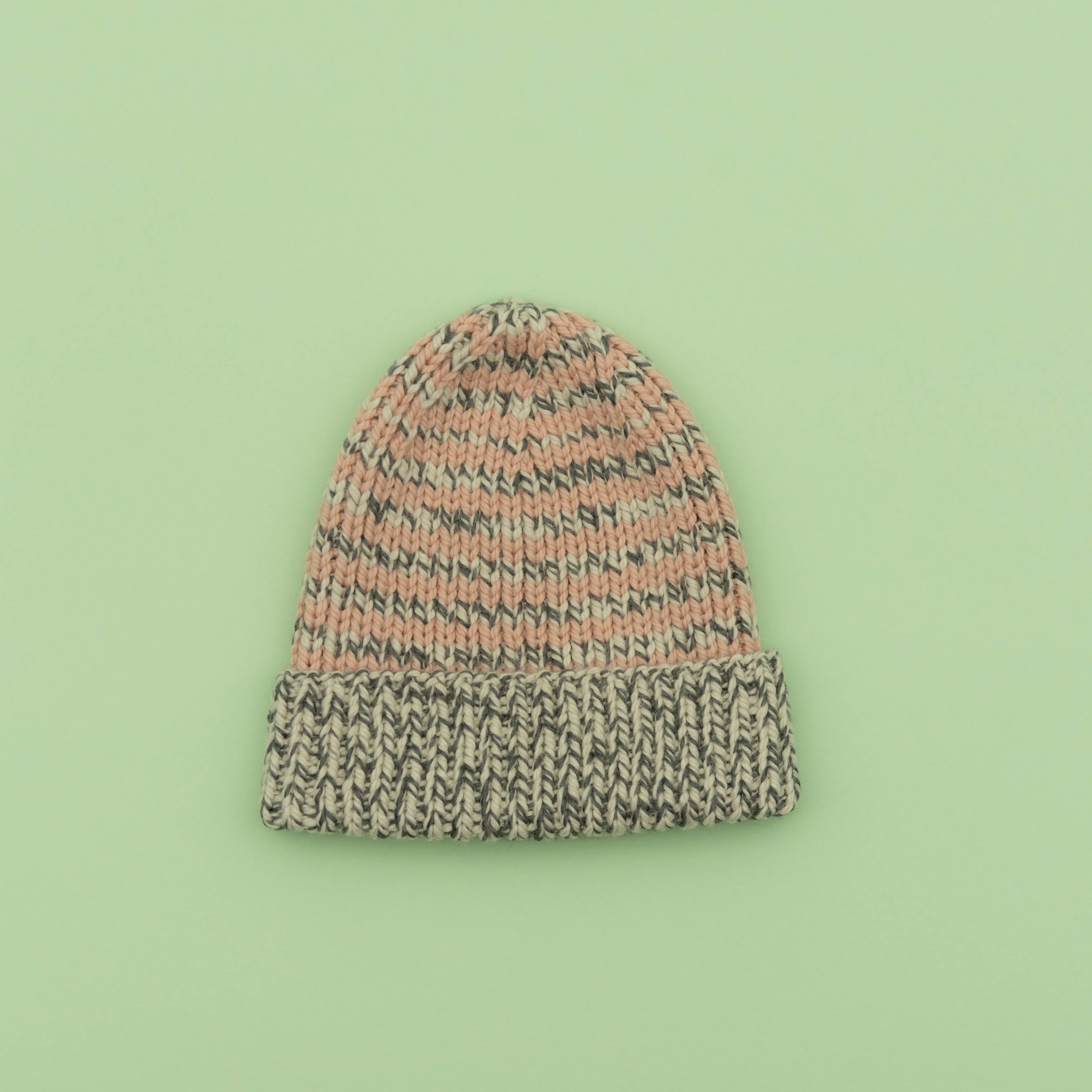 Striped Ribeanie Hat Knitting Kit