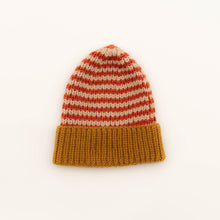 Load image into Gallery viewer, Striped Ribeanie Hat Knitting Kit