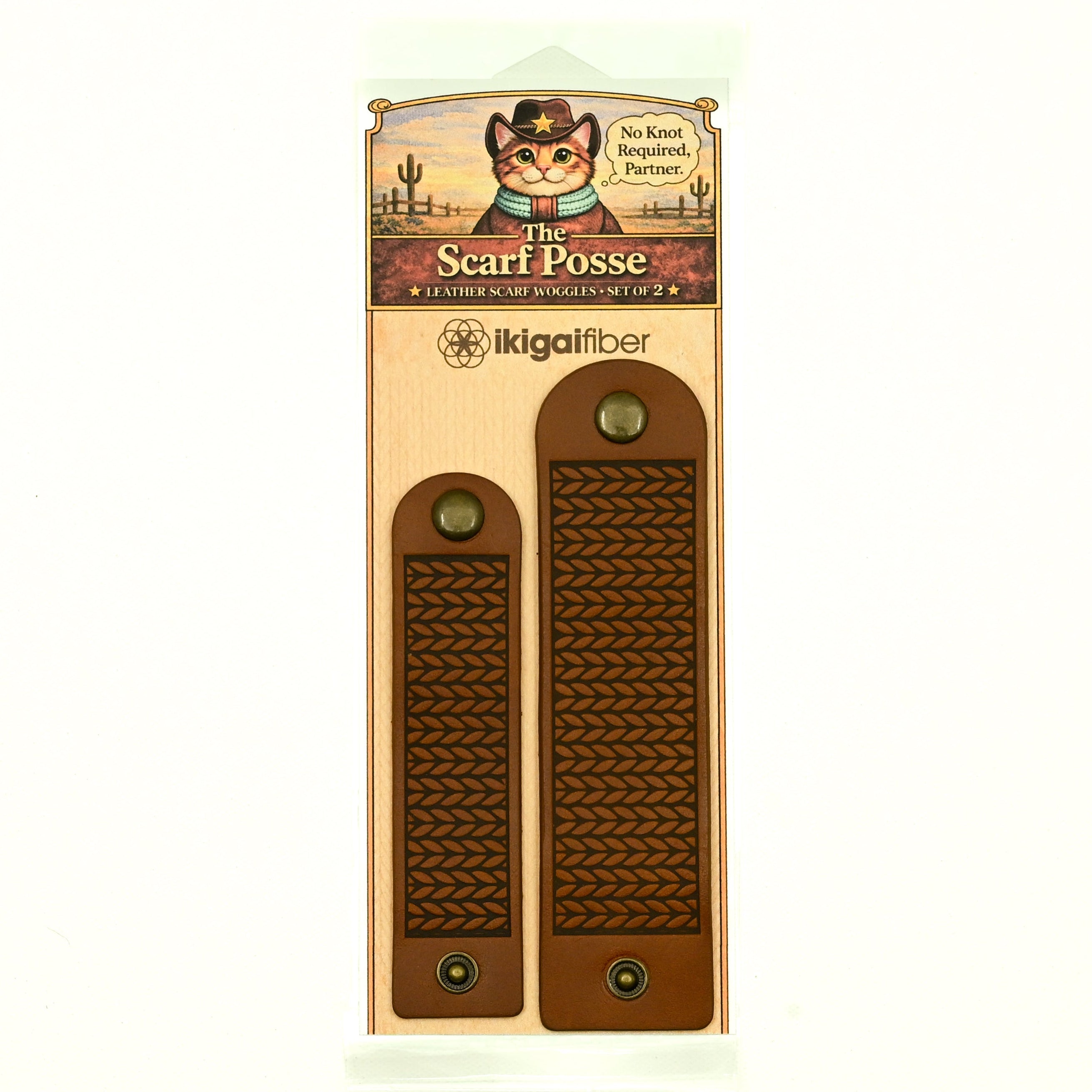 Wholesale Notions: The Scarf Posse - Set of 2 Leather Woggles (3 sets)