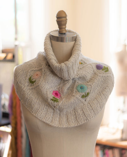 A. Opie Designs - Shelby Cowl Knitting Kit and Embroidery Bundle