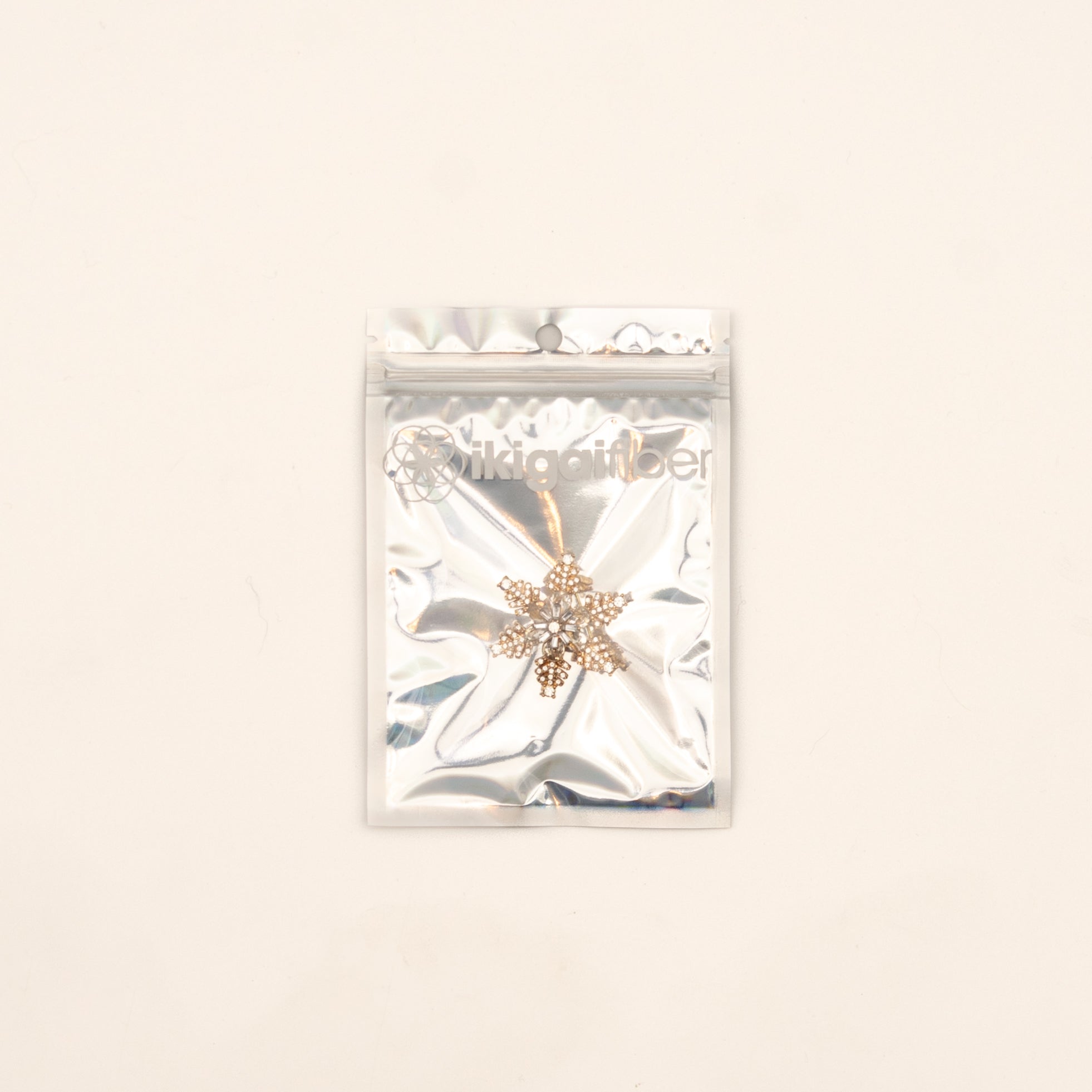 Snowflake Crystal Floral Brooch