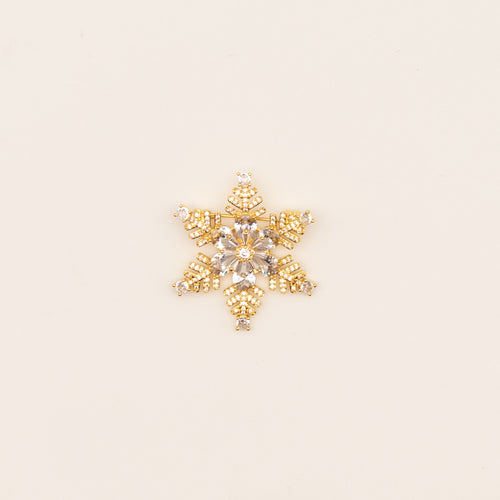 Wholesale Notions: Snowflake Crystal Brooch (2 cards)