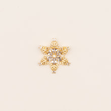 Load image into Gallery viewer, Snowflake Crystal Floral Brooch