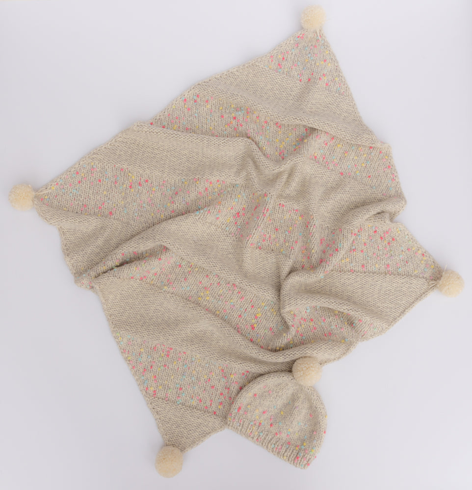 Tama Large Blanket & Baby Hat Knitting Kit