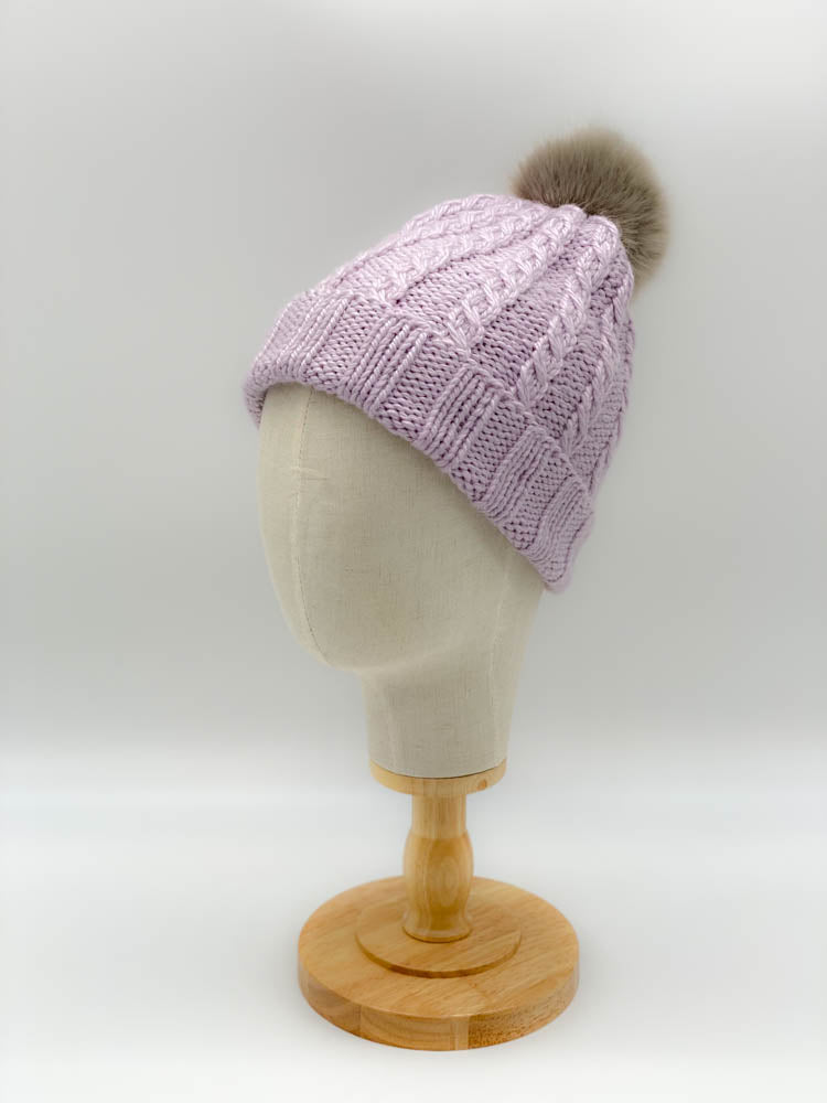 Cabled Elements Hat by A. Opie Designs