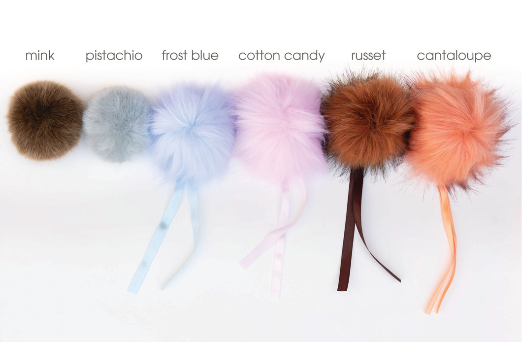Wholesale Faux Fur Pom Poms - Discontinued Colors (4 poms/order)
